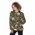 Pittsburgh Steelers Zubaz All-Over Print Women's Pullover Hoodie - Image 2