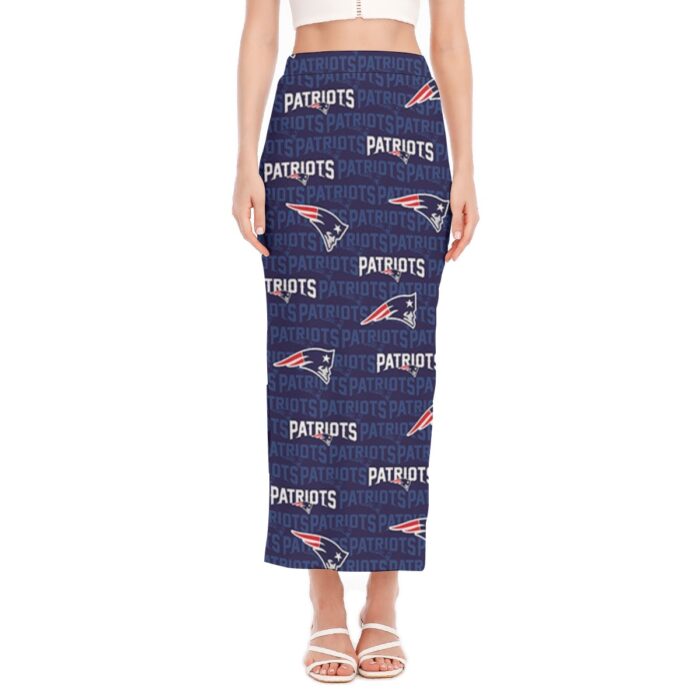 New England Patriots Zubaz All-Over Print Women's Side Slit Skirt - Image 3