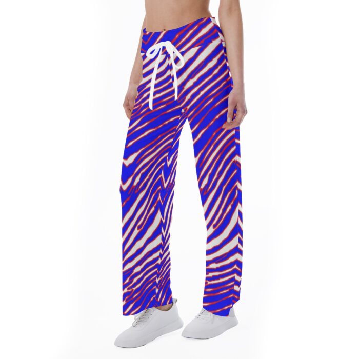 Buffalo Bills Zubaz All-Over Print Women's High-waisted Straight-leg Trousers - Image 2