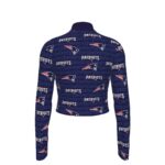New England Patriots Zubaz Eco-Friendly All-Over Print Women's Turtleneck T-shirt With Long Sleeve - Image 4