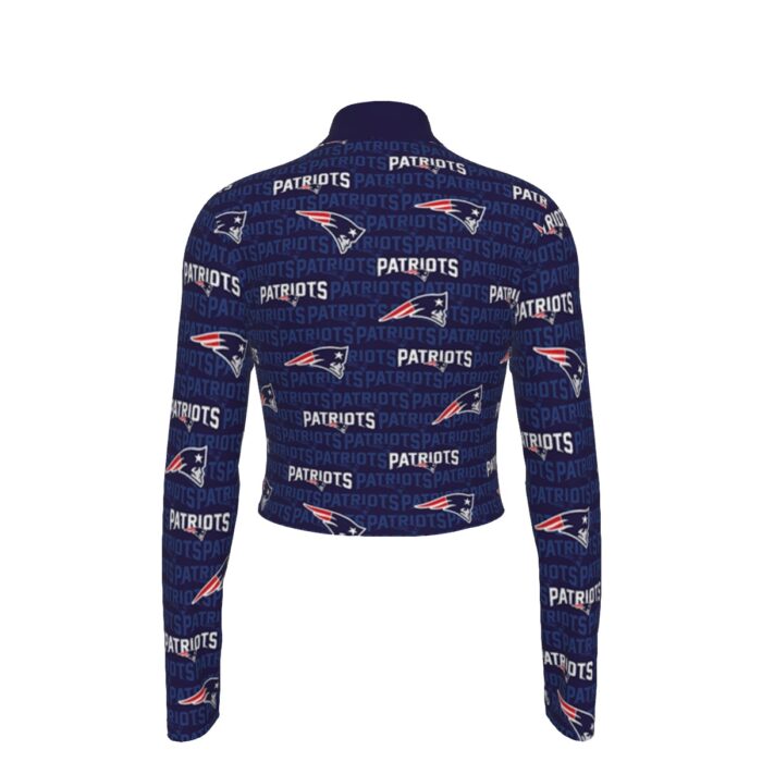 New England Patriots Zubaz Eco-Friendly All-Over Print Women's Turtleneck T-shirt With Long Sleeve - Image 4