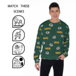 Green Bay Packers All-Over Print Men's Thicken Sweater - Image 2