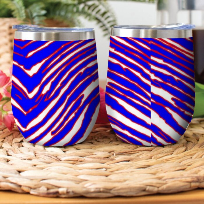 Buffalo Bills Zubaz Stainless Steel Cup Wine Tumbler - Image 1