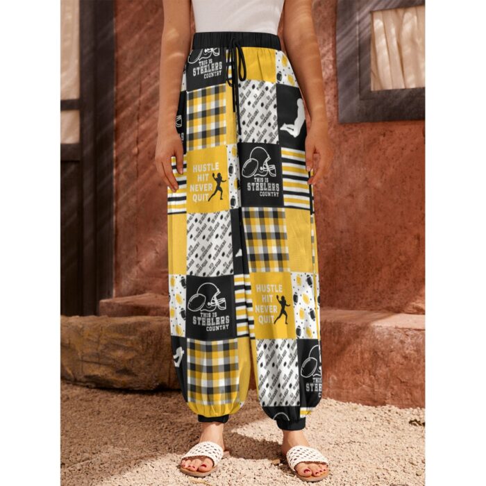 Pittsburgh Steelers All-Over Print Women's Carrot Pants - Image 2