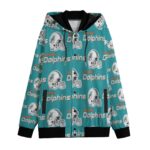 Miami Dolphins Zubaz All-Over Print Men's Varsity Jacket - Image 4
