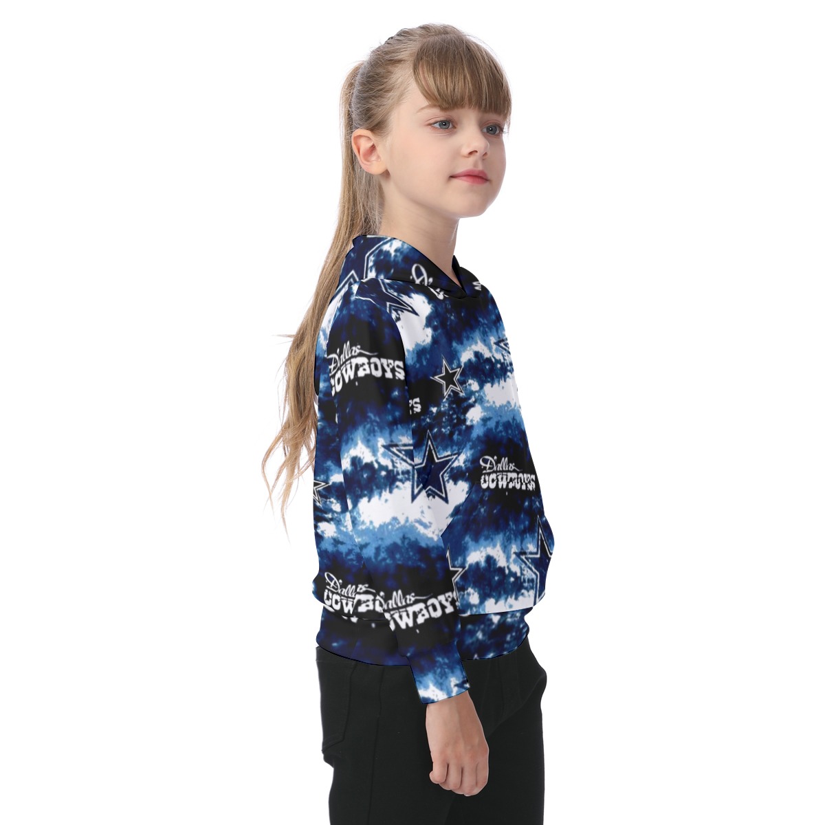 Dallas Cowboys Zubaz All-Over Print Kid's Heavy Fleece Hoodie - Image 3