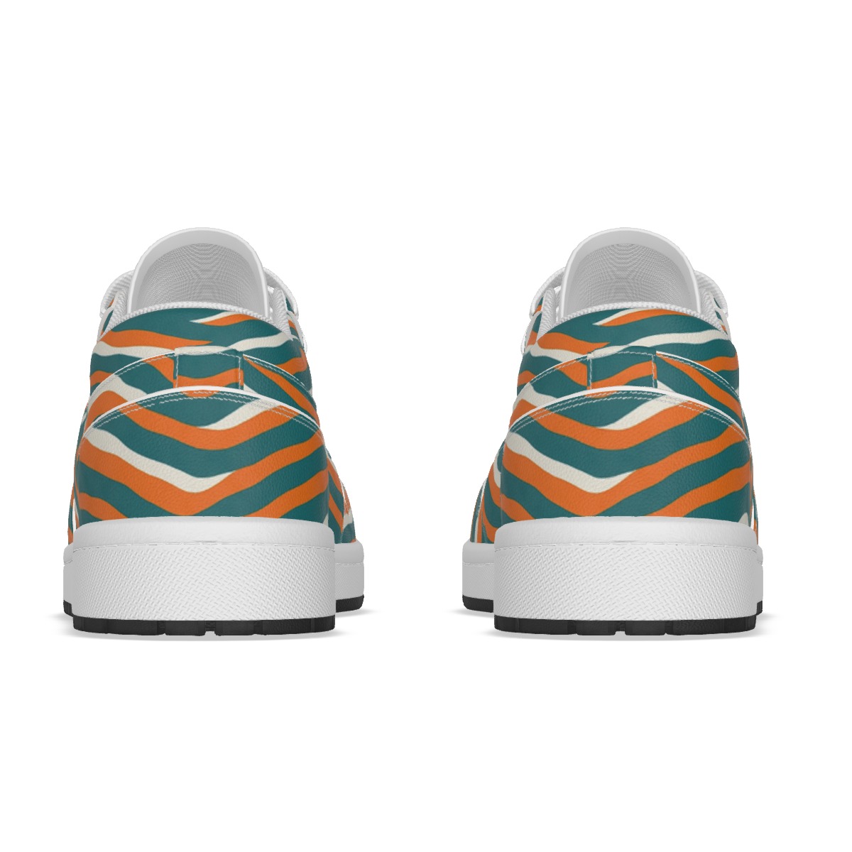Miami Dolphins Zubaz Men's Low State Leather Stitching Shoes - Image 2