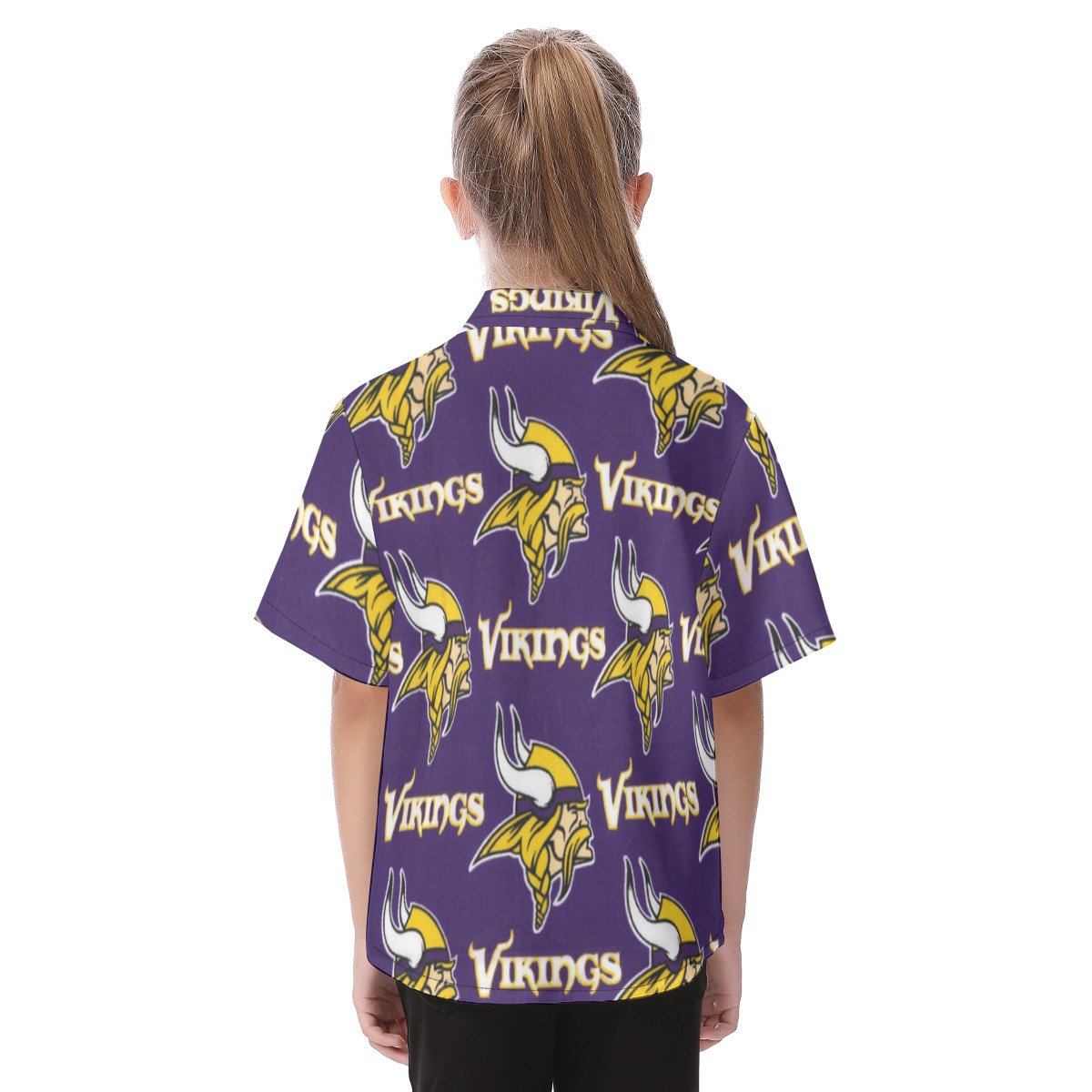 Minnesota Vikings Kid's Hawaiian Vacation Shirt - Image 4