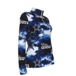 Dallas Cowboys Zubaz All-Over Print Women's Stand-up Collar T-shirt - Image 3