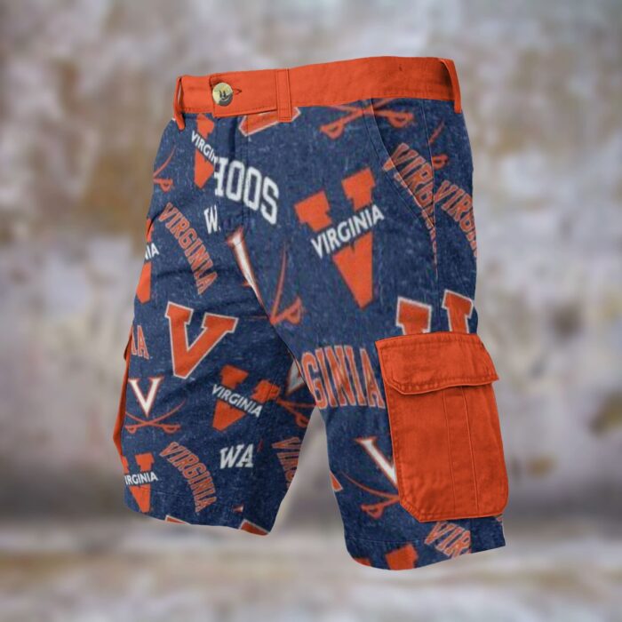 Virginia - Cavaliers navy orange Cargo Shorts - Image 1