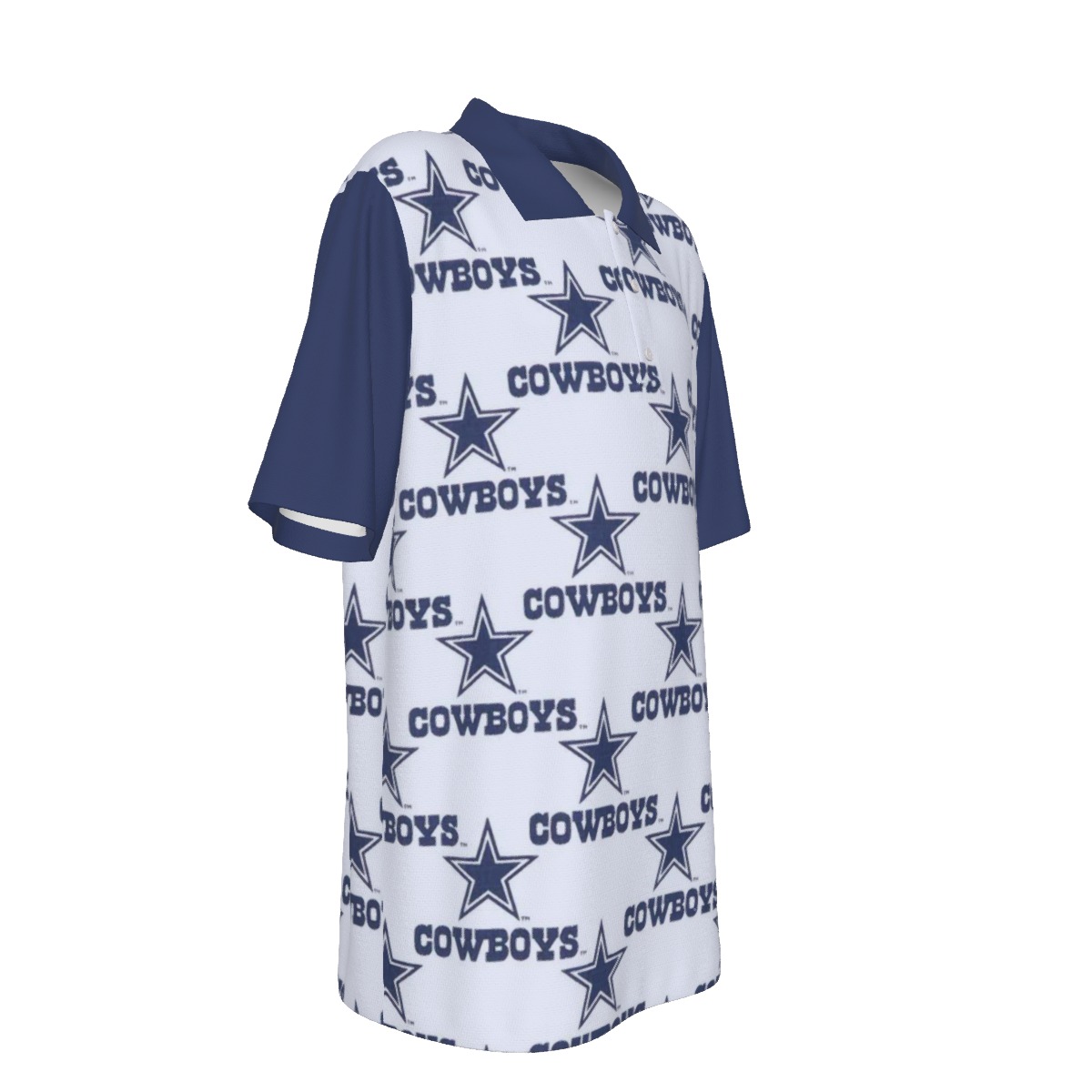 Dallas Cowboys Zubaz All-Over Print Teenage UV Protection POLO Shirt - Image 3