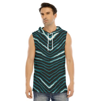 Philadelphia Eagles Zubaz All-Over Print Men's Tank Hooded Vest