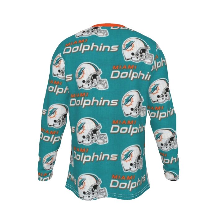 Miami Dolphins Zubaz All-Over Print Men's Long Sleeve T-Shirt - Image 4