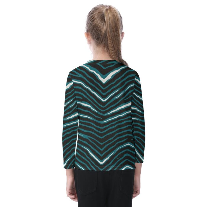 Philadelphia Eagles Zubaz All-Over Print Kid's O-neck Long Sleeve T-shirt - Image 4