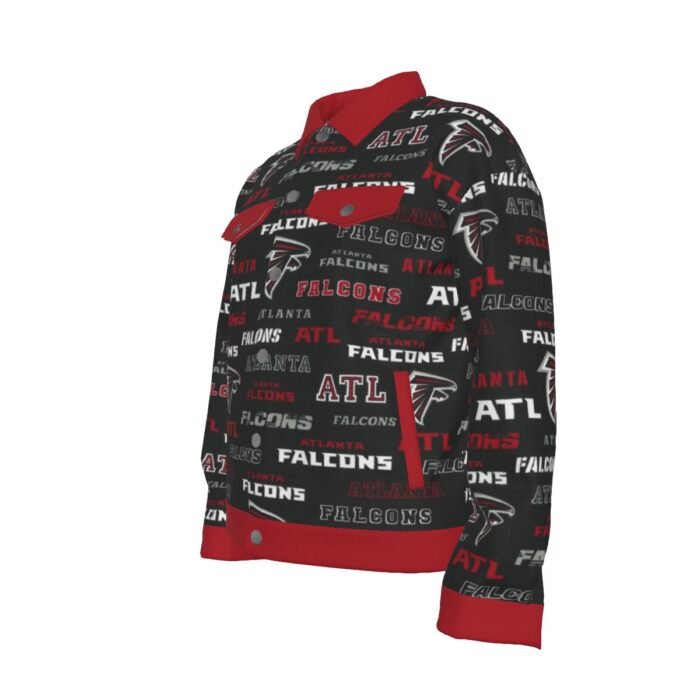Atlanta Falcons - Unisex Lapel Jacket | 245GSM Cotton - Image 1