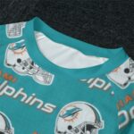 Miami Dolphins Zubaz All-Over Print Women's Sleep Pajamas - Image 2