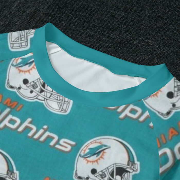 Miami Dolphins Zubaz All-Over Print Women's Sleep Pajamas - Image 2