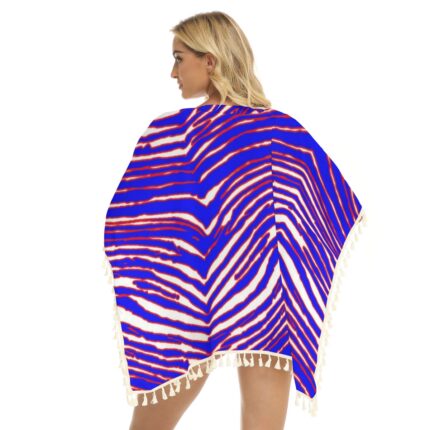 Buffalo Bills Zubaz All-Over Print Women's Square Fringed Shawl