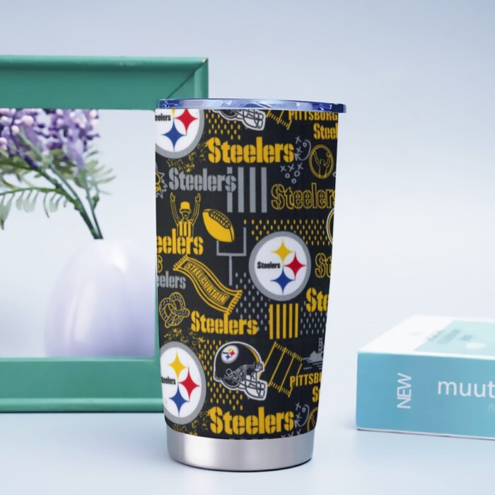 Pittsburgh Steelers Zubaz Tumbler 20oz - Image 1