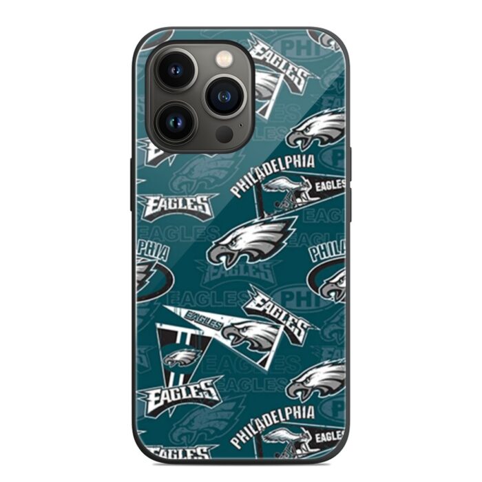 Philadelphia Eagles Zubaz iPhone 13 Series Mobile Phone Case | Glass - Image 1