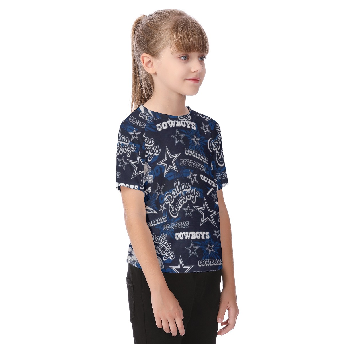 Dallas Cowboys Zubaz All-Over Print Kid's Raglan Sleeve T-shirt - Image 3