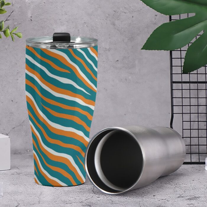 Miami Dolphins Zubaz Cone Tumbler 30oz - Image 2