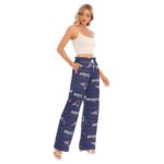 New England Patriots Zubaz All-Over Print Women's Waist Fungus Edge Wide-leg Pants