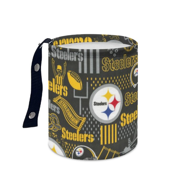 Pittsburgh Steelers Zubaz Minimalist Fabric Car Trash Can - Image 2