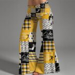 Pittsburgh Steelers All-Over Print Women's High Waist Wide Leg Pants - Image 2