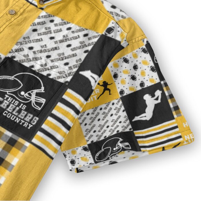 Pittsburgh Steelers Zubaz All-Over Print Men's Breathable Cotton Shirt|125GSM - Image 6