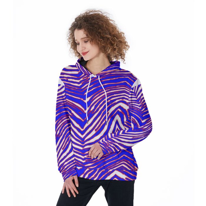 Buffalo Bills Zubaz All-Over Print Women's Pullover Hoodie - Image 2