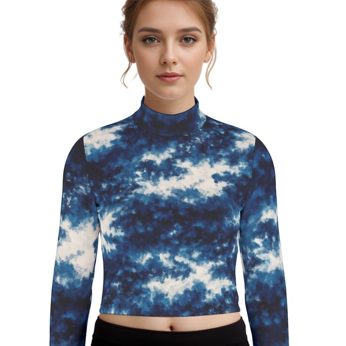 Dallas Cowboys Zubaz Eco-Friendly All-Over Print Women's Turtleneck T-shirt With Long Sleeve - Image 2
