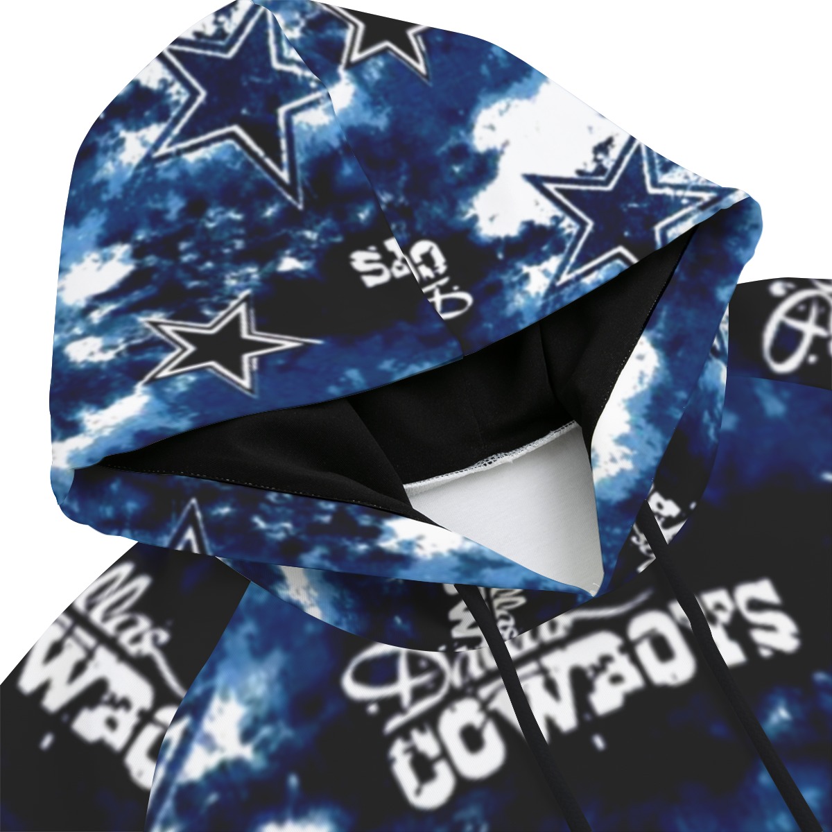 Dallas Cowboys Zubaz All-Over Print Men's Raglan Pullover Hoodie | Interlock - Image 2