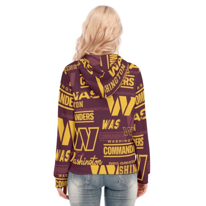 Washington Commanders Redskins Women's Hoodie With Zipper - Image 4