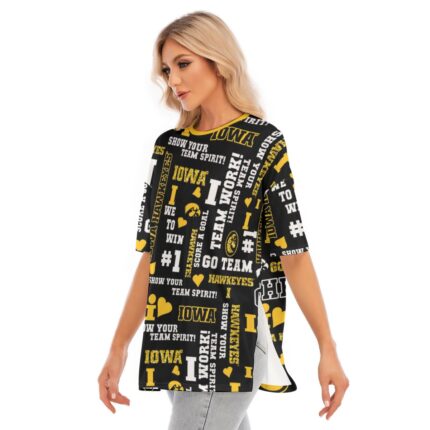 Iowa - Hawkeyes Women's Short Sleeves T-shirt With Hem Split