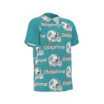 Miami Dolphins Zubaz All-Over Print  Men's African Dashiki Shirt - Image 6