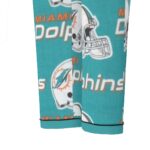 Miami Dolphins Zubaz All-Over Print Women's Long Sleeve Pajama Set With Black Contrast Piping - Image 5
