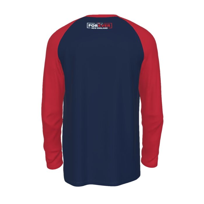 New England Patriots All-Over Print Men's Raglan Long Sleeve T-shirt  | 190GSM Cotton - Image 2