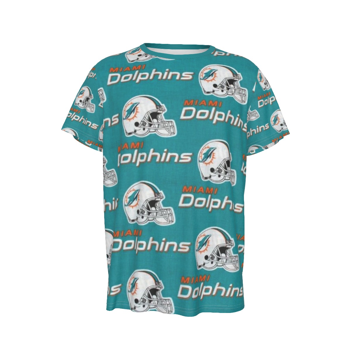 Miami Dolphins Zubaz All-Over Print Men's Round Neck Short Sleeve T-Shirt - Image 2
