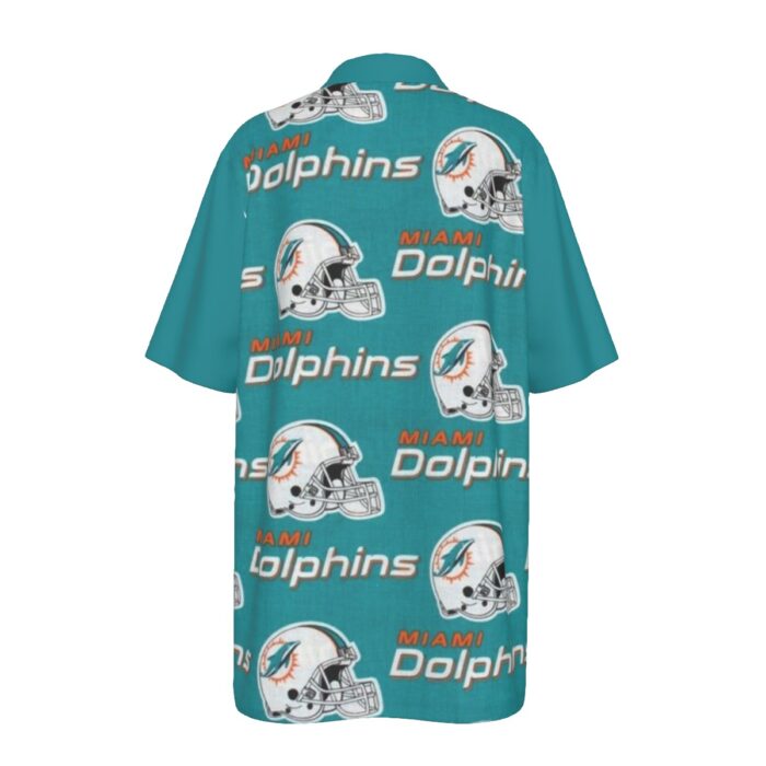 Miami Dolphins Zubaz All-Over Print Teenage Polo Collar Jersey - Image 2