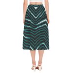 Philadelphia Eagles Zubaz All-Over Print Women's Long Section Chiffon Skirt - Image 4