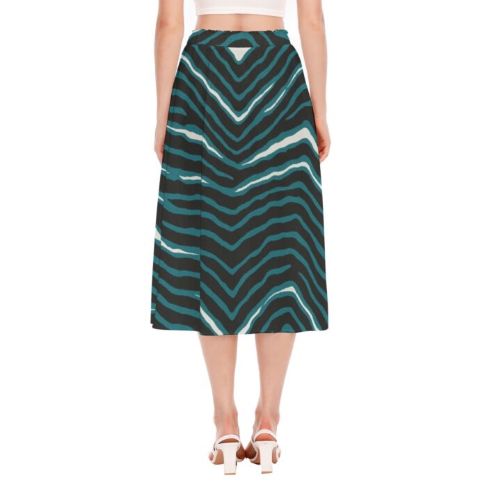Philadelphia Eagles Zubaz All-Over Print Women's Long Section Chiffon Skirt - Image 4