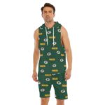 Green Bay Packers All-Over Print Men's Sleeveless Vest And Shorts Set - Image 5