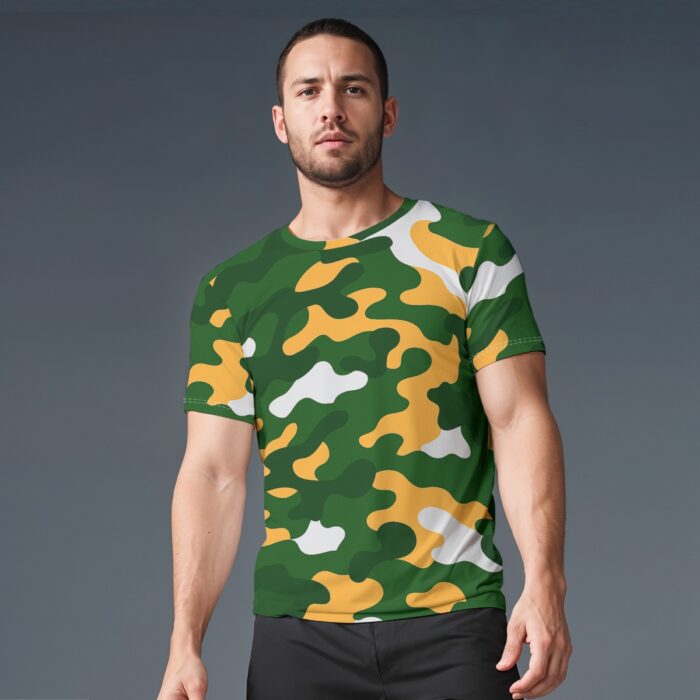 Green Bay Packers All-Over Print Men's O-Neck Sports T-Shirt - Image 1