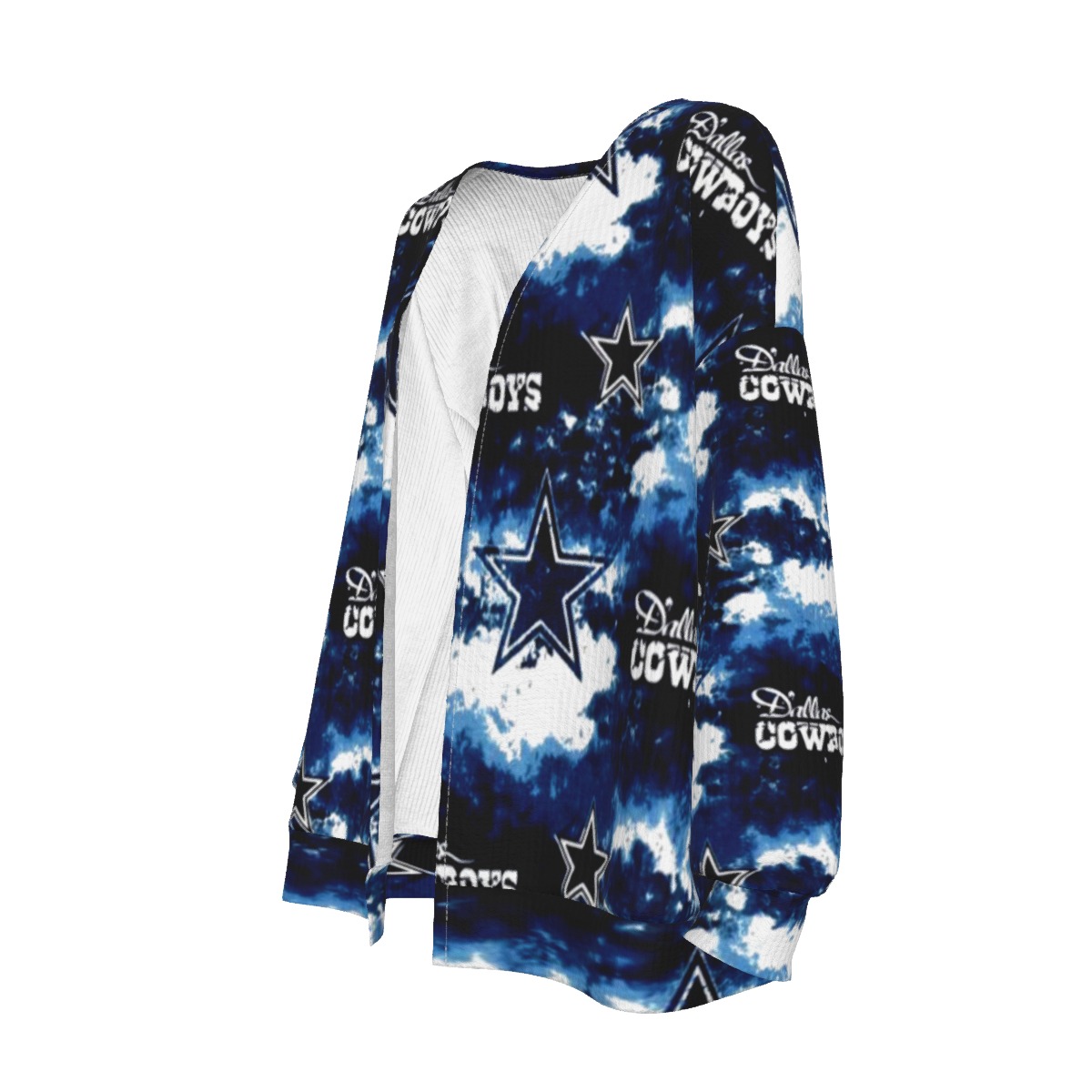 Dallas Cowboys Zubaz All-Over Print Women's Imitation Knitted Cardigan