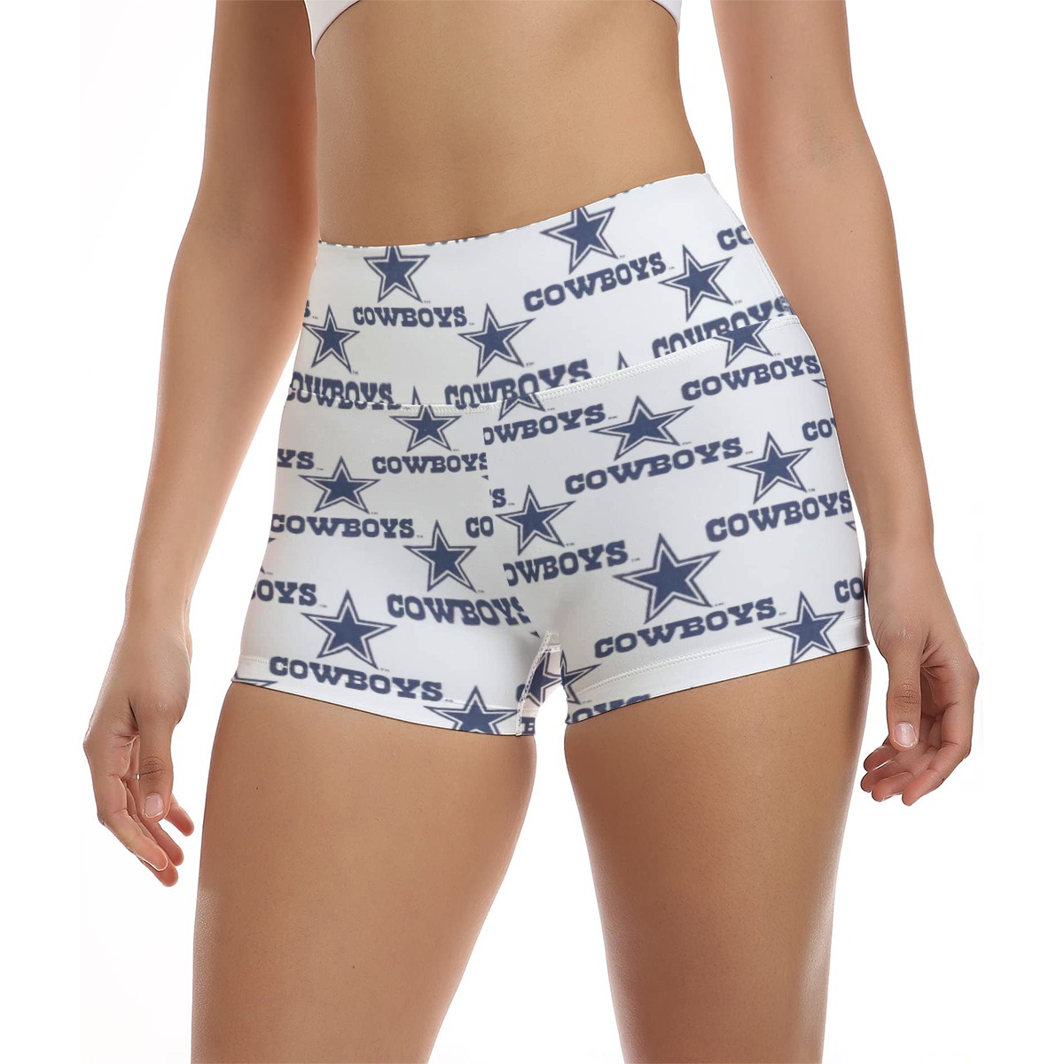 Dallas Cowboys Zubaz All-Over Print Women's Ultra-Short Yoga Shorts