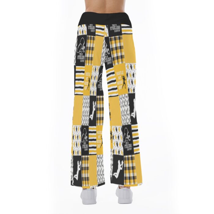 Pittsburgh Steelers All-Over Print Women's High-waisted Straight-leg Trousers - Image 2