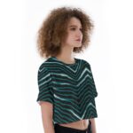 Philadelphia Eagles Zubaz All-Over Print Cropped T-Shirt - Image 2