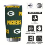 Green Bay Packers Custom 20OZ Tumbler With Sliding Lid For The USA - Image 4