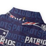 New England Patriots All-Over Print Men's Casual Lapel Long Sleeve Shirt|125GSM Cotton - Image 5
